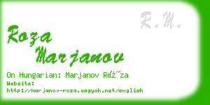 roza marjanov business card